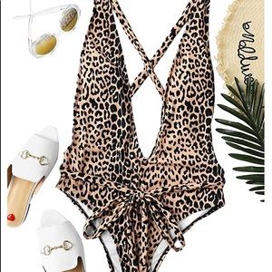 Cheetah Print One Piece Swimsuit
